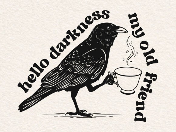 Download Raven Crow Coffee Svg, Halloween Svg - Coffee svg Collection