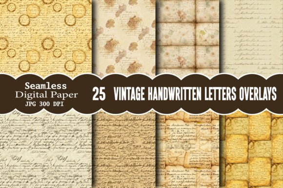 Download Vintage Handwritten Letters Overlays - Handwritten letters Collection