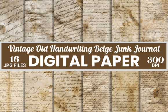 Download Vintage Handwriting Beige Junk Patterns - Premium Resources