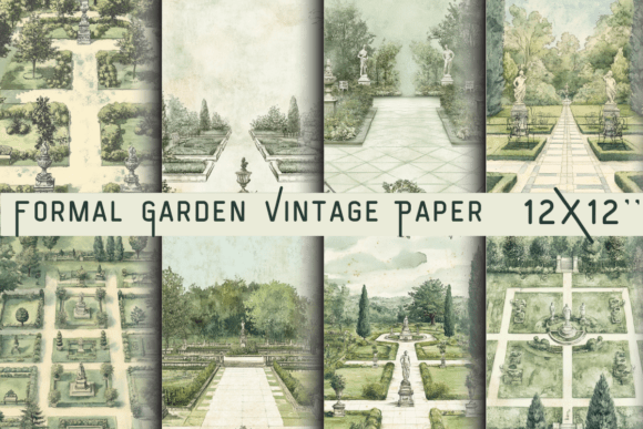 Download Formal Garden Vintage Paper - Premium Resources